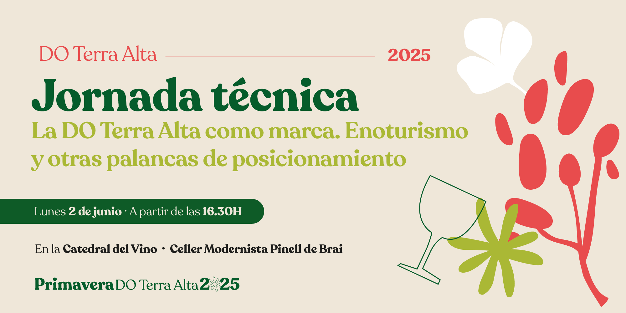 JornadaEnoturisme-PRIIMAVERADOTA-2025-BannerWeb-CAST Primavera DO Terra Alta 2025 jornada tecnica