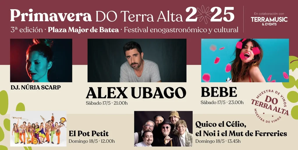 Primavera DO Terra Alta 2025 conciertos